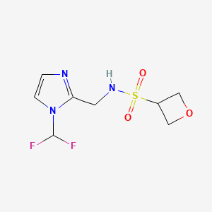 N-[[1-(difluoromethyl)imidazol-2-yl]methyl]oxetane-3-sulfonamide