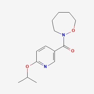 molecular formula C14H20N2O3 B6772300 Oxazepan-2-yl-(6-propan-2-yloxypyridin-3-yl)methanone 