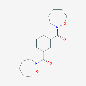 [3-(Oxazepane-2-carbonyl)cyclohexyl]-(oxazepan-2-yl)methanone