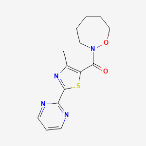 (4-Methyl-2-pyrimidin-2-yl-1,3-thiazol-5-yl)-(oxazepan-2-yl)methanone