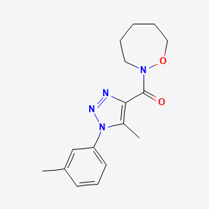 [5-Methyl-1-(3-methylphenyl)triazol-4-yl]-(oxazepan-2-yl)methanone