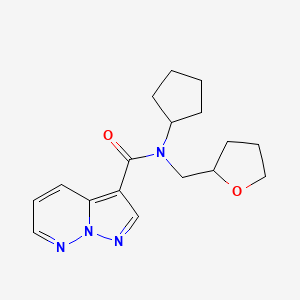 N-cyclopentyl-N-(oxolan-2-ylmethyl)pyrazolo[1,5-b]pyridazine-3-carboxamide