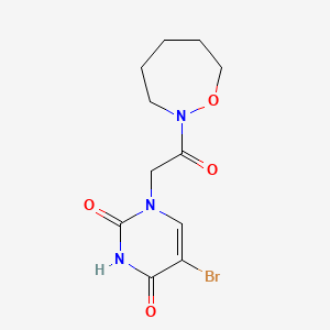 5-Bromo-1-[2-(oxazepan-2-yl)-2-oxoethyl]pyrimidine-2,4-dione