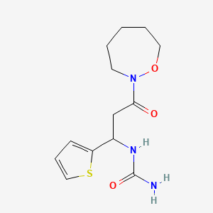 [3-(Oxazepan-2-yl)-3-oxo-1-thiophen-2-ylpropyl]urea