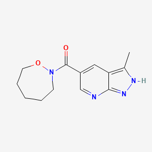 (3-methyl-2H-pyrazolo[3,4-b]pyridin-5-yl)-(oxazepan-2-yl)methanone