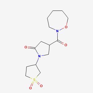 1-(1,1-Dioxothiolan-3-yl)-4-(oxazepane-2-carbonyl)pyrrolidin-2-one