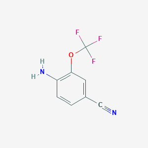 molecular formula C8H5F3N2O B067731 4-Amino-3-(trifluoromethoxy)benzonitrile CAS No. 175278-23-6