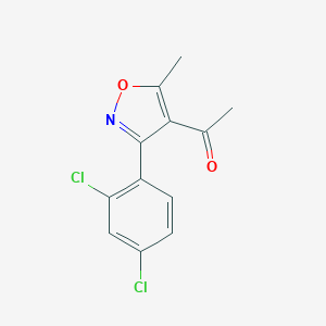 molecular formula C12H9Cl2NO2 B067733 1-[3-(2,4-Dichlorophenyl)-5-methylisoxazol-4-yl]ethan-1-one CAS No. 169814-56-6
