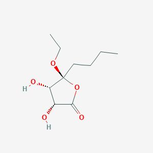molecular formula C10H18O5 B067737 (3R,4S,5S)-5-butyl-5-ethoxy-3,4-dihydroxyoxolan-2-one CAS No. 169396-08-1