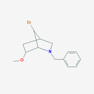 molecular formula C14H18BrNO B067757 2-Benzyl-7-bromo-6-methoxy-2-azabicyclo[2.2.1]heptane CAS No. 175204-97-4