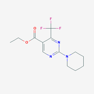 B067769 Ethyl2-(piperidin-1-yl)-4-(trifluoromethyl)pyrimidine-5-carboxylate CAS No. 187036-01-7