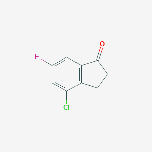 B067770 4-Chloro-6-fluoroindan-1-one CAS No. 166250-01-7
