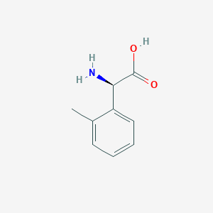 molecular formula C9H11NO2 B067771 (2R)-2-amino-2-(2-methylphenyl)acetic acid CAS No. 188004-26-4