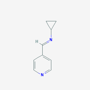 molecular formula C9H10N2 B067772 N-cyclopropyl-1-(4-pyridyl)methanimine CAS No. 165806-97-3