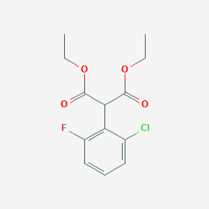 molecular formula C13H14ClFO4 B067773 2-(2-氯-6-氟苯基)丙二酸二乙酯 CAS No. 190521-88-1