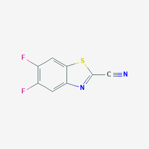 molecular formula C8H2F2N2S B067776 5,6-Difluorobenzothiazole-2-carbonitrile CAS No. 169776-06-1