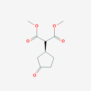 B067779 (S)-3-[bis(methoxycarbonyl)methyl]cyclopentanone CAS No. 160115-23-1