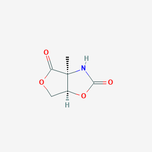 molecular formula C6H7NO4 B067783 (3AS,6aR)-3a-methyltetrahydrofuro[3,4-d]oxazole-2,4-dione CAS No. 166318-57-6