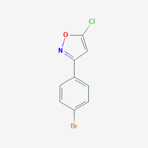 molecular formula C9H5BrClNO B067785 3-(4-Bromophenyl)-5-chloro-1,2-oxazole CAS No. 192432-78-3