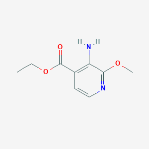 molecular formula C9H12N2O3 B067790 Ethyl 3-amino-2-methoxypyridine-4-carboxylate CAS No. 175965-77-2
