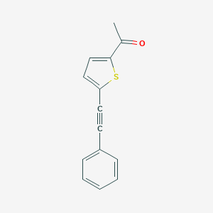 molecular formula C14H10OS B067793 1-[5-(2-苯乙-1-炔基)-2-噻吩基]乙-1-酮 CAS No. 175203-54-0