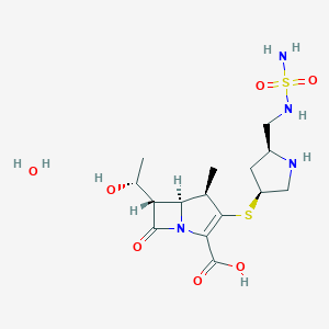 molecular formula C15H24N4O6S2.H2O B000678 多利培南水合物 CAS No. 364622-82-2