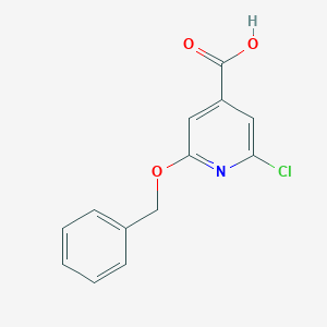 molecular formula C13H10ClNO3 B067812 2-Chloro-6-benzyloxypyridine-4-carboxylic acid CAS No. 182483-63-2