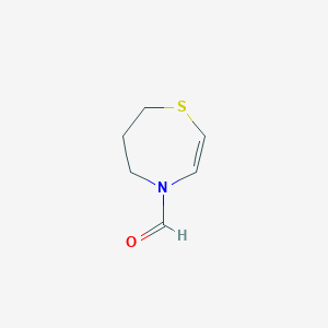 molecular formula C6H9NOS B067813 6,7-Dihydro-1,4-thiazepine-4(5H)-carbaldehyde CAS No. 164359-75-5