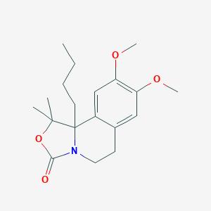 molecular formula C19H27NO4 B067815 10b-Butyl-8,9-dimethoxy-1,1-dimethyl-5,6-dihydro-[1,3]oxazolo[4,3-a]isoquinolin-3-one CAS No. 188064-65-5