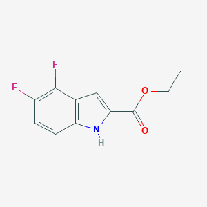 molecular formula C11H9F2NO2 B067820 4,5-二氟-1H-吲哚-2-甲酸乙酯 CAS No. 194870-66-1