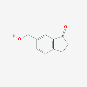 molecular formula C10H10O2 B067822 6-(Hydroxymethyl)-2,3-dihydro-1H-inden-1-one CAS No. 193819-51-1