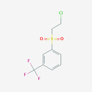 molecular formula C9H8ClF3O2S B067823 2-Chloroethyl-[3-(trifluoromethyl)phenyl]sulphone CAS No. 175203-09-5
