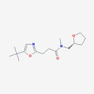 3-(5-tert-butyl-1,3-oxazol-2-yl)-N-methyl-N-[[(2R)-oxolan-2-yl]methyl]propanamide