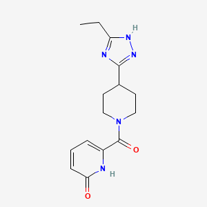 6-[4-(5-ethyl-1H-1,2,4-triazol-3-yl)piperidine-1-carbonyl]-1H-pyridin-2-one