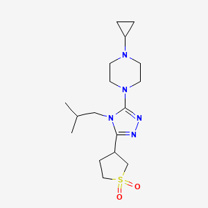 3-[5-(4-Cyclopropylpiperazin-1-yl)-4-(2-methylpropyl)-1,2,4-triazol-3-yl]thiolane 1,1-dioxide