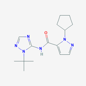 N-(2-tert-butyl-1,2,4-triazol-3-yl)-2-cyclopentylpyrazole-3-carboxamide