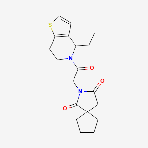 2-[2-(4-ethyl-6,7-dihydro-4H-thieno[3,2-c]pyridin-5-yl)-2-oxoethyl]-2-azaspiro[4.4]nonane-1,3-dione