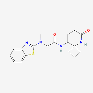 2-[1,3-benzothiazol-2-yl(methyl)amino]-N-(6-oxo-5-azaspiro[3.5]nonan-9-yl)acetamide