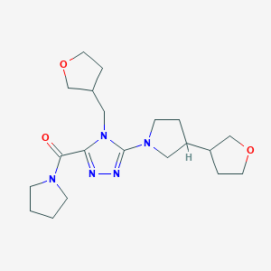 [4-(Oxolan-3-ylmethyl)-5-[3-(oxolan-3-yl)pyrrolidin-1-yl]-1,2,4-triazol-3-yl]-pyrrolidin-1-ylmethanone