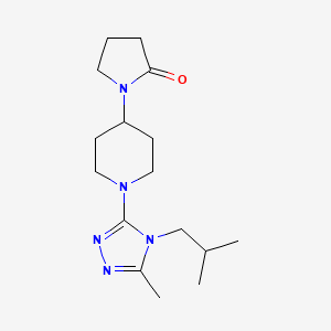 1-[1-[5-Methyl-4-(2-methylpropyl)-1,2,4-triazol-3-yl]piperidin-4-yl]pyrrolidin-2-one