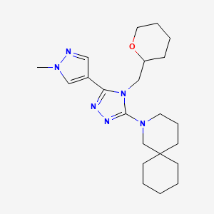 2-[5-(1-Methylpyrazol-4-yl)-4-(oxan-2-ylmethyl)-1,2,4-triazol-3-yl]-2-azaspiro[5.5]undecane