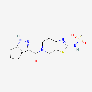 N-[5-(1,4,5,6-tetrahydrocyclopenta[c]pyrazole-3-carbonyl)-6,7-dihydro-4H-[1,3]thiazolo[5,4-c]pyridin-2-yl]methanesulfonamide