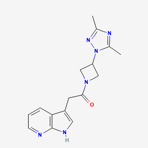 1-[3-(3,5-dimethyl-1,2,4-triazol-1-yl)azetidin-1-yl]-2-(1H-pyrrolo[2,3-b]pyridin-3-yl)ethanone