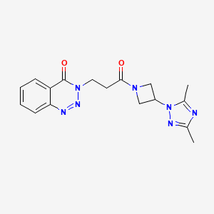 3-[3-[3-(3,5-Dimethyl-1,2,4-triazol-1-yl)azetidin-1-yl]-3-oxopropyl]-1,2,3-benzotriazin-4-one