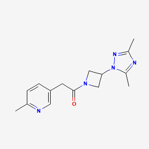 1-[3-(3,5-Dimethyl-1,2,4-triazol-1-yl)azetidin-1-yl]-2-(6-methylpyridin-3-yl)ethanone