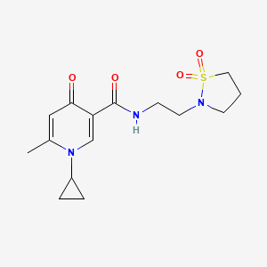 1-cyclopropyl-N-[2-(1,1-dioxo-1,2-thiazolidin-2-yl)ethyl]-6-methyl-4-oxopyridine-3-carboxamide