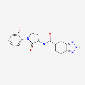 N-[1-(2-fluorophenyl)-2-oxopyrrolidin-3-yl]-N-methyl-4,5,6,7-tetrahydro-2H-benzotriazole-5-carboxamide