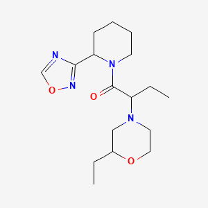 2-(2-Ethylmorpholin-4-yl)-1-[2-(1,2,4-oxadiazol-3-yl)piperidin-1-yl]butan-1-one