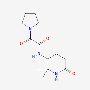 N-(2,2-dimethyl-6-oxopiperidin-3-yl)-2-oxo-2-pyrrolidin-1-ylacetamide