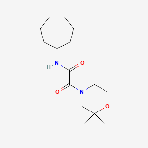 N-cycloheptyl-2-(5-oxa-8-azaspiro[3.5]nonan-8-yl)-2-oxoacetamide